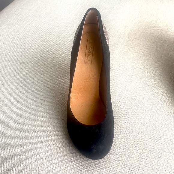 Top Shop size 38. Black heel with snake skin - Picture 2 of 3